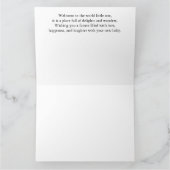 Willkommen in der Welt - Kleiner Fuchs neues Baby Karte (Innenseite)