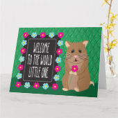 Willkommen in der Welt Kleines Eins - Hamster Karte (Gelbe Blume)