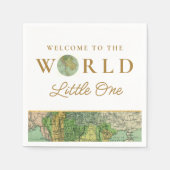 Willkommen in der Welt Little One Travel Baby Dusc Serviette (Vorderseite)
