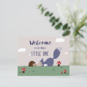 Willkommen in der Welt Postkarte (Stehend Vorderseite)