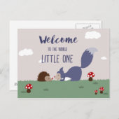 Willkommen in der Welt Postkarte (Vorne/Hinten)