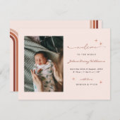 Willkommen in der Welt | | Retro Boho Birth (Vorne/Hinten)