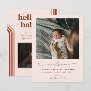 Willkommen in der Welt Retro Boho Birth