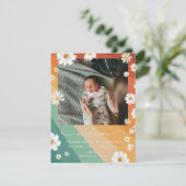 Willkommen in der Welt | | Retro Boho Birth (Stehend Vorderseite)