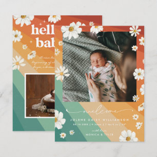 Willkommen in der Welt     Retro Boho Geburt