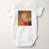 Willkommen in der Welt Retro Krawatte-Dye Brown Re Baby Strampler (Rückseite)