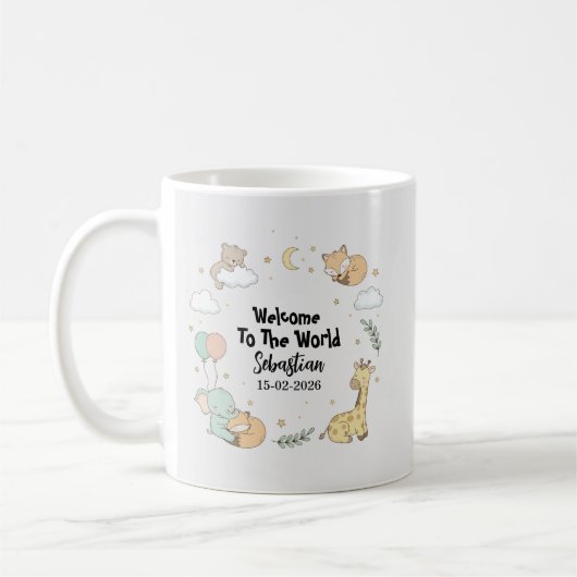 Willkommen in der Welt Tiere Kaffeetasse (Links)