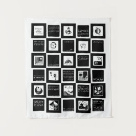 "Willkommen in der Welt" von Beck Haga High Contra Wandteppich