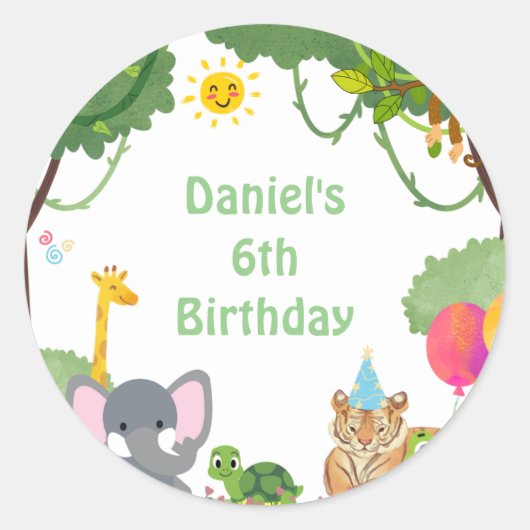 Willkommen in der Wildnis! Runder Aufkleber (Vorderseite)