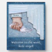 Willkommen in dieser Welt, der kleine Angel-Junge Fotoplatte (Vorderseite)