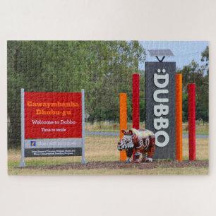 Willkommen in Dubbo, Australien, Schild Puzzle