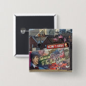 Willkommen in Dubuque, Iowa Zeichen mit amerikanis Button (Vorne & Hinten)