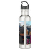 Willkommen in Dubuque, Iowa Zeichen mit amerikanis Edelstahlflasche (Rückseite)