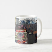 Willkommen in Dubuque, Iowa Zeichen mit amerikanis Kaffeetasse (VorderseiteRechts)