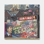 Willkommen in Dubuque, Iowa Zeichen mit amerikanis Magnet (Vorne)