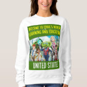 Willkommen in Eddies Welt des Lernens und der Bild Sweatshirt (Vorderseite)