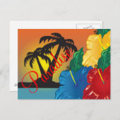 Willkommen in einem schönen tropischen Paradies Postkarte (Vorne/Hinten)