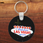 Willkommen in Fabuous Las Vegas Nevada Sin City Schlüsselanhänger (Vorderseite)