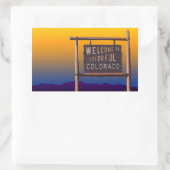 willkommen in farbenfrohen Farbtönen Rechteckiger Aufkleber (Tasche)