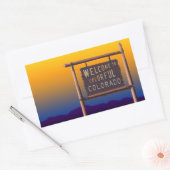 willkommen in farbenfrohen Farbtönen Rechteckiger Aufkleber (Umschlag)