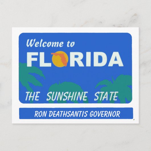 Willkommen in Florida, Ihrem Text Postkarte (Vorderseite)