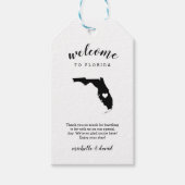 Willkommen in Florida | Kalligraphische Hochzeit Geschenkanhänger (Vorderseite)