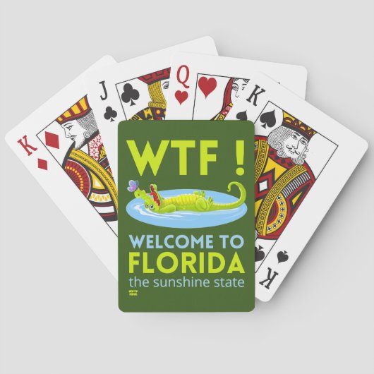 "WILLKOMMEN IN FLORIDA" lustig Spielkarten (Rückseite)