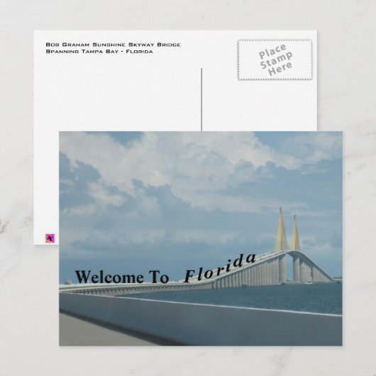 Willkommen in Florida Postkarte (Vorne/Hinten)