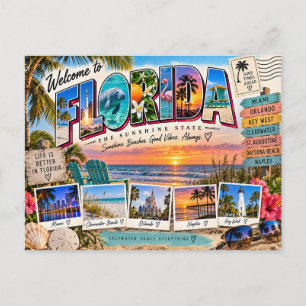 Willkommen in Florida Postkarte