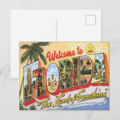 Willkommen in Florida Vintag mit Bildern Postkarte (Vorne/Hinten)