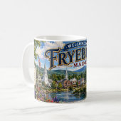 Willkommen in Fryeburg Maine Kaffeetasse (Vorderseite Links)