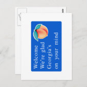 Willkommen in Georgia - USA Road Sign Postkarte (Vorne/Hinten)