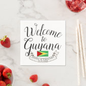 Willkommen in Guyana | HOCHZEIT IN URLAUBSORT Serviette (Beispiel)