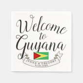 Willkommen in Guyana | HOCHZEIT IN URLAUBSORT Serviette (Vorderseite)