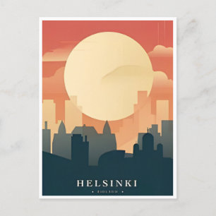 Willkommen in Helsinki Finnland Vintage-Reise Stad Postkarte