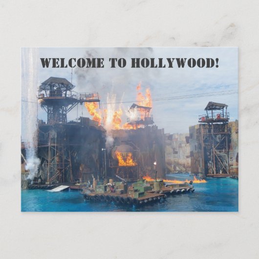 Willkommen in Hollywood Postcard! Postkarte (Vorderseite)