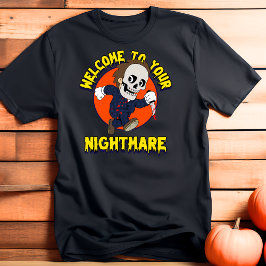 Willkommen in Ihrem Albtraum Spooky Skull Hallowee T-Shirt
