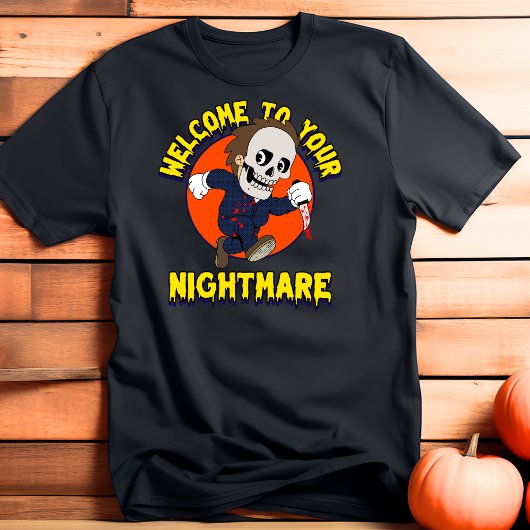 Willkommen in Ihrem Albtraum Spooky Skull Hallowee T-Shirt
