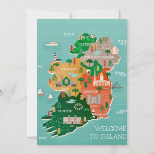 Willkommen in Irland 5x7 große Postkarte