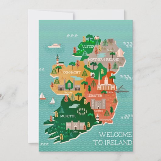 Willkommen in Irland 5x7 große Postkarte (Vorderseite)