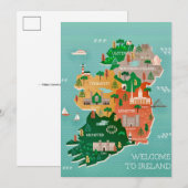 Willkommen in Irland 5x7 große Postkarte (Vorne/Hinten)