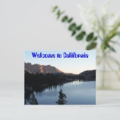 Willkommen in Kalifornien Postkarte (Stehend Vorderseite)