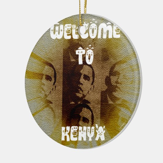 Willkommen in Kenia Keramikornament (Links)