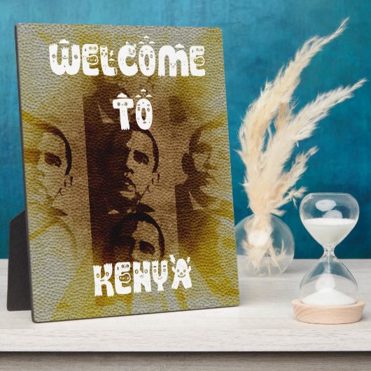 Willkommen in Kenia mit Obama Collage Fotoplatte (Seite)