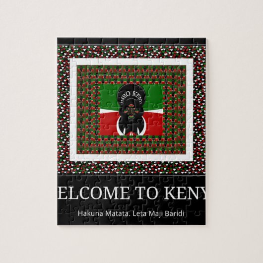 Willkommen in Kenya Hakuna Matata Puzzle (Vertikal)