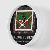 Willkommen in Kenya Hakuna Matata Wanduhr (Winkel)