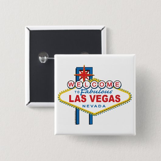 Willkommen in Las-Vegas Button (Vorne & Hinten)