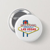 Willkommen in Las-Vegas Button (Vorne & Hinten)