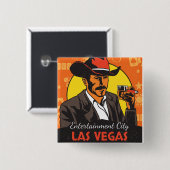 Willkommen in Las Vegas Button (Vorne & Hinten)
