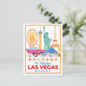 Willkommen in Las Vegas City Postkarte (Stehend Vorderseite)